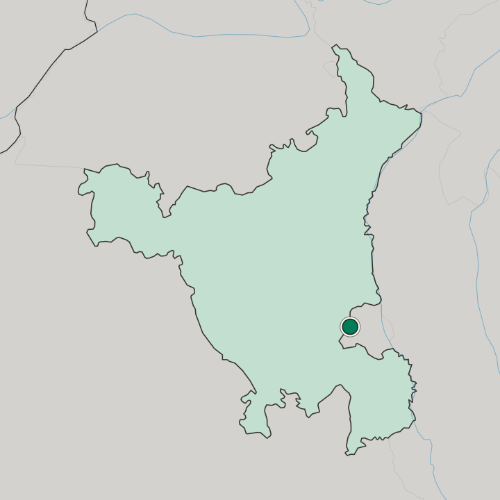 Map showing Bahadurgarh — In State of Haryāna