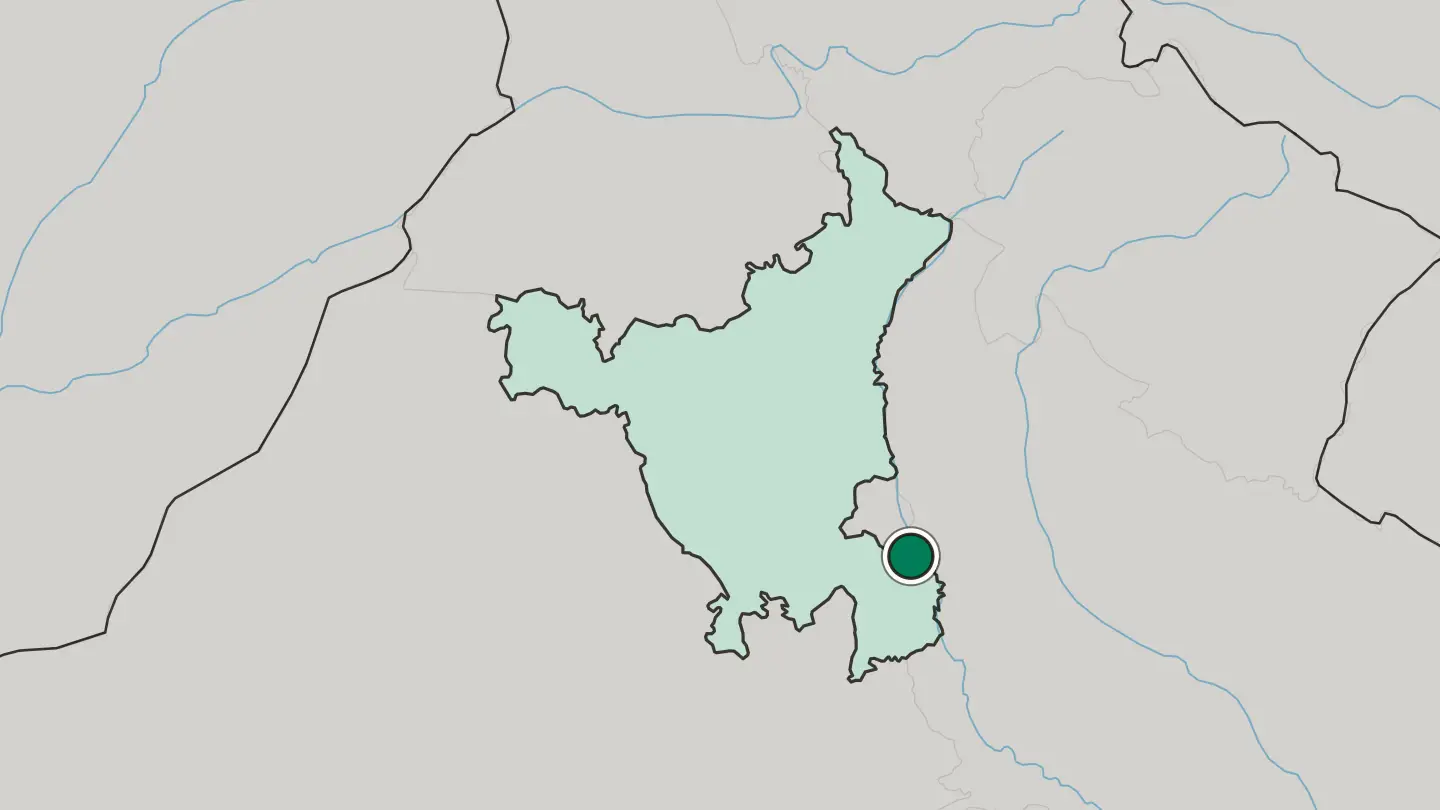Map of Faridabad in India