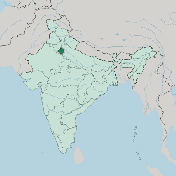 Map showing Gurugram — In India