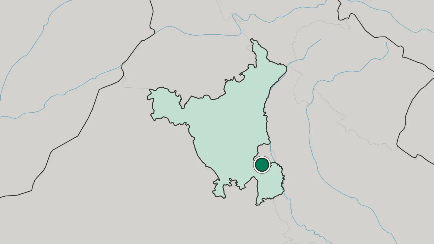 Map of Gurugram in India