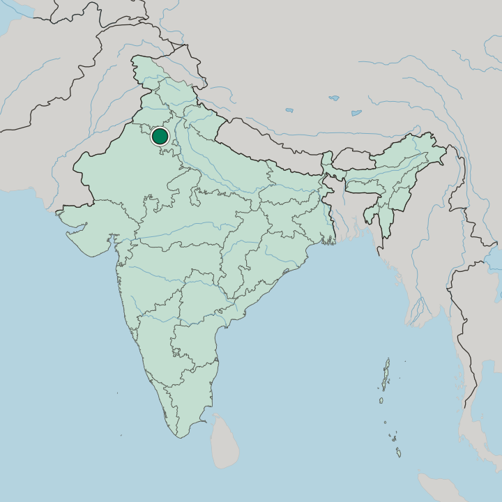 Map showing Hānsi — In India