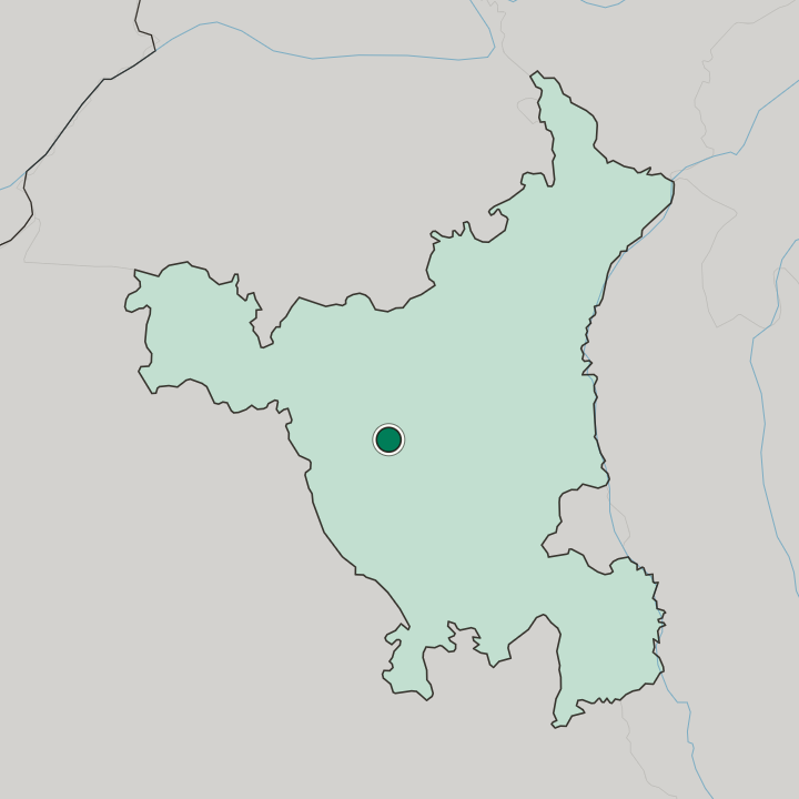 Map showing Hānsi — In State of Haryāna