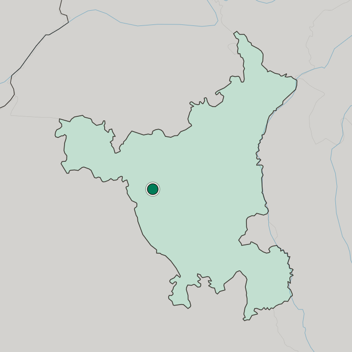 Map showing Hisar — In State of Haryāna