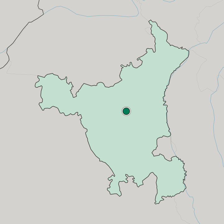 Map showing Jīnd — In State of Haryāna