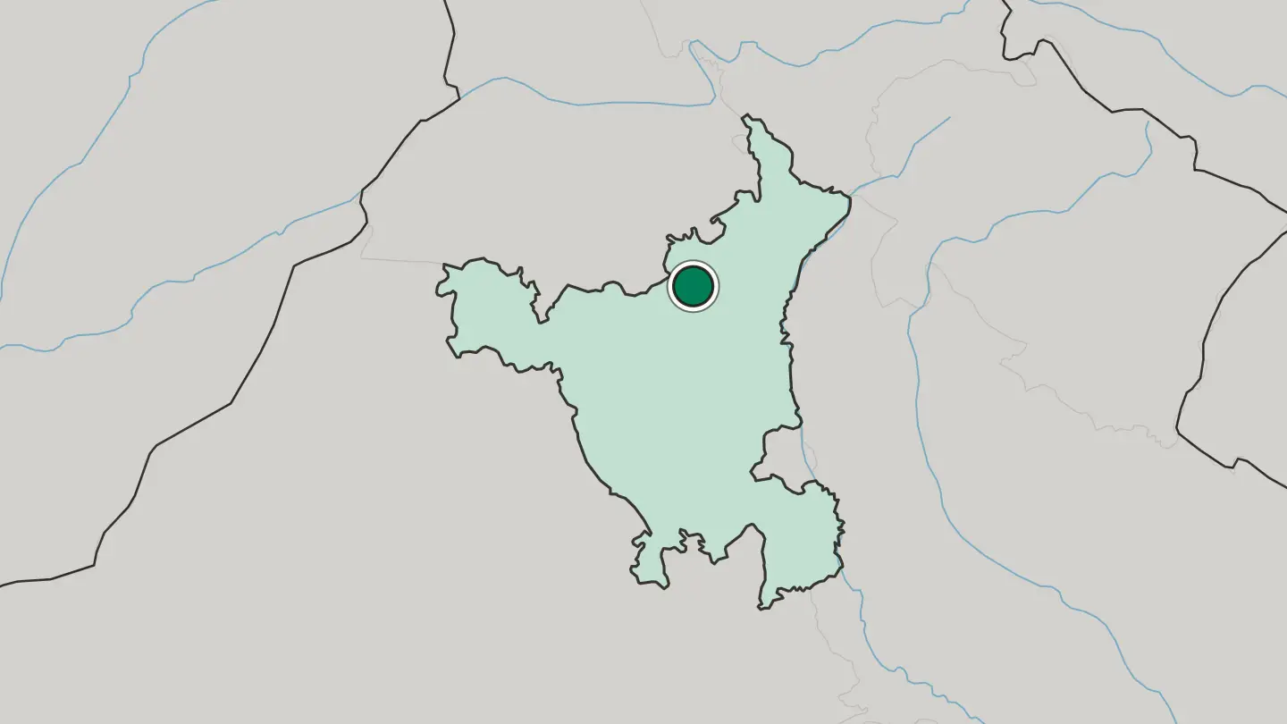 Map of Kaithal in India