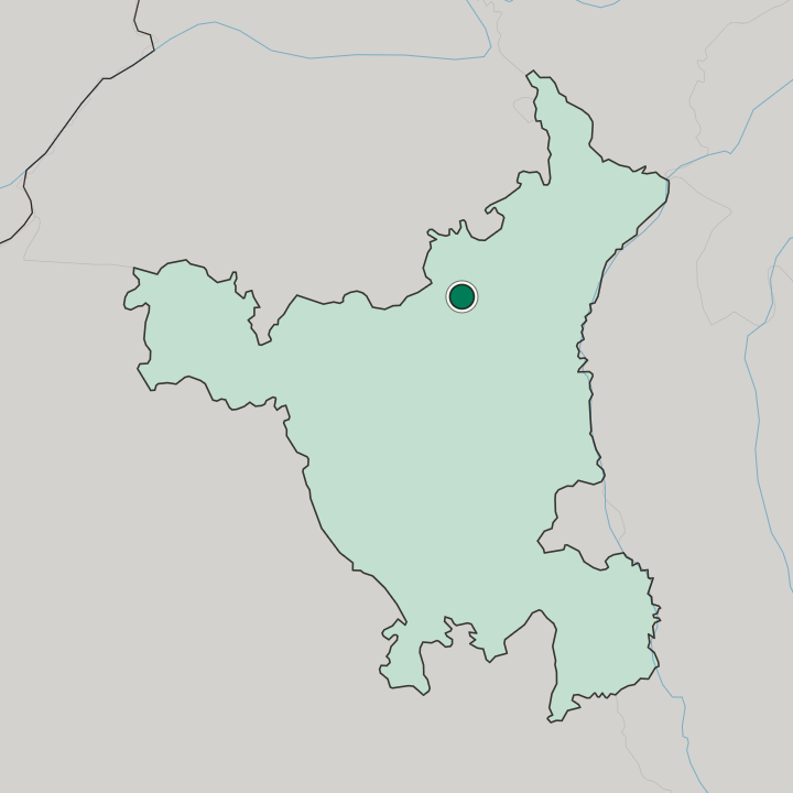 Map showing Kaithal — In State of Haryāna