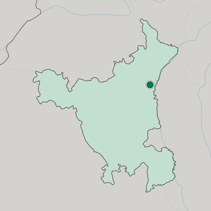 Map showing Karnāl — In State of Haryāna