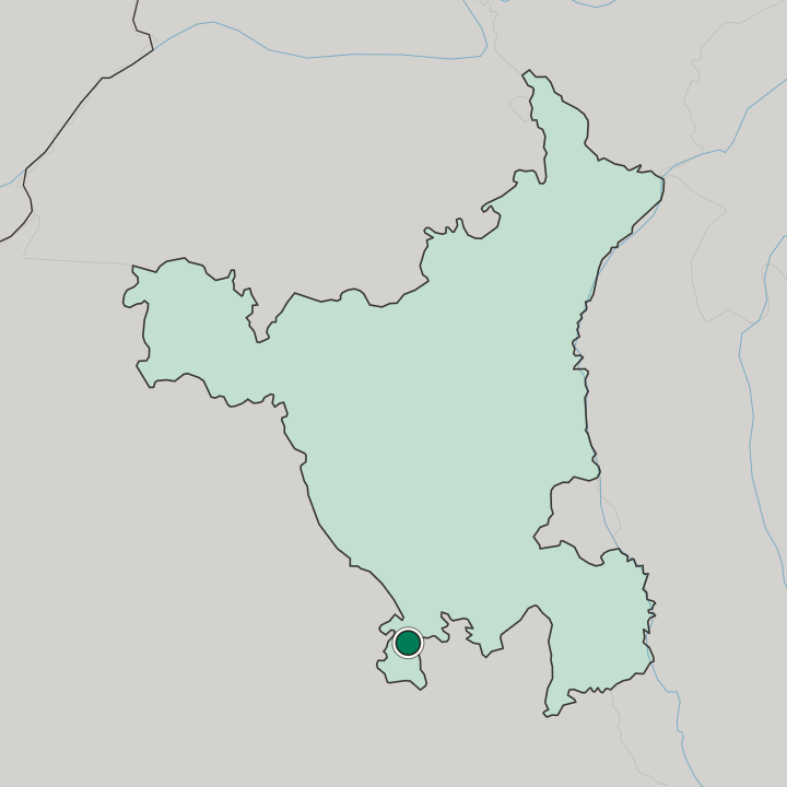 Map showing Narnaul — In State of Haryāna