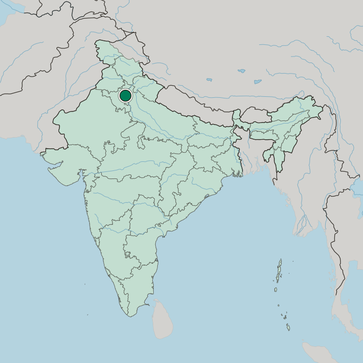 Map showing Panipat — In India
