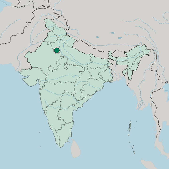 Map showing Rewāri — In India