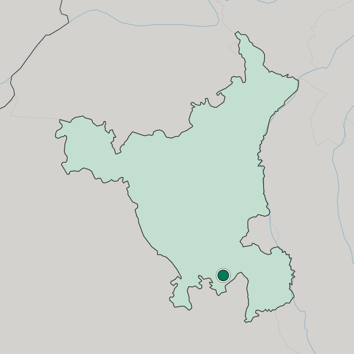 Map showing Rewāri — In State of Haryāna