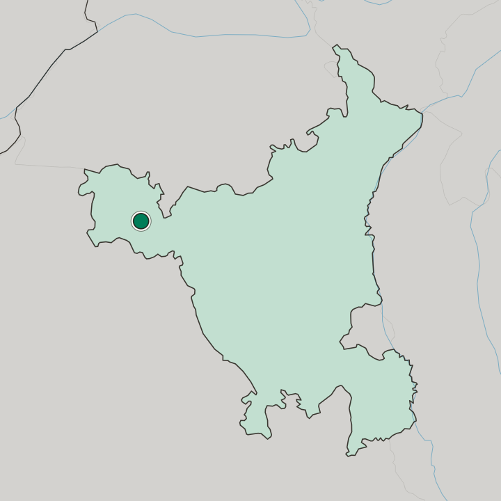 Map showing Sirsa — In State of Haryāna