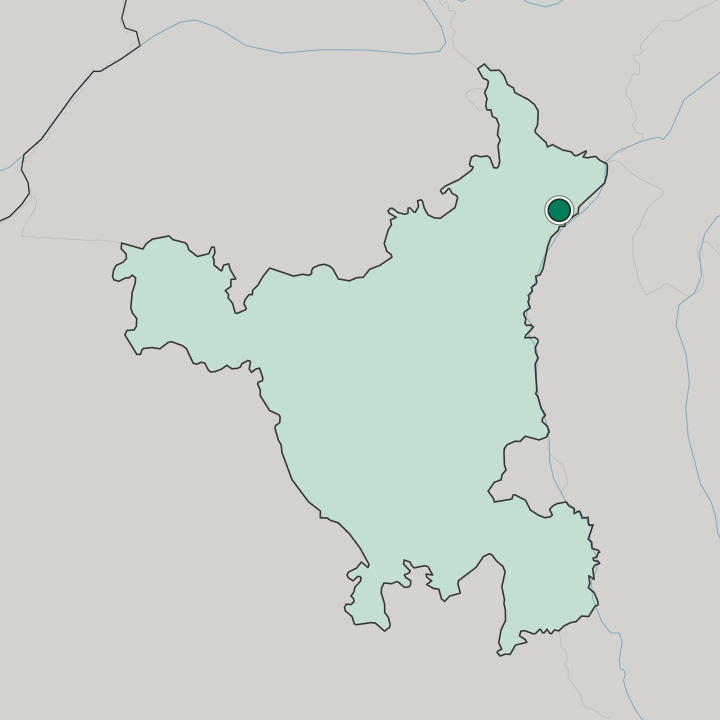 Map showing Yamuna Nagar — In State of Haryāna