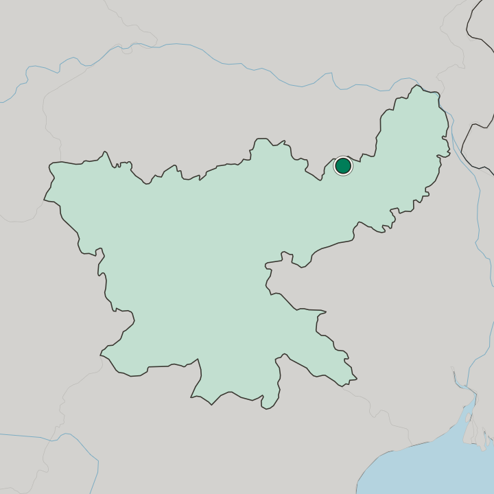 Map showing Deoghar — In State of Jhārkhand