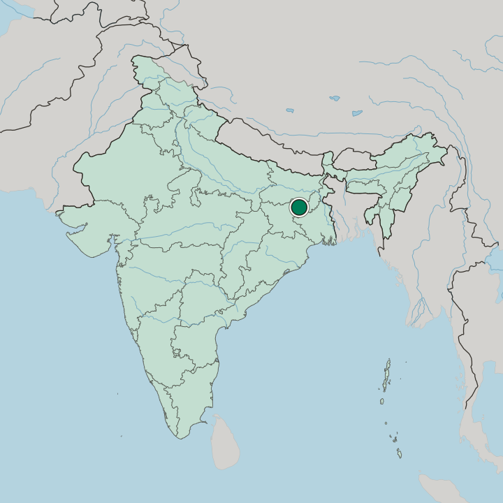 Map showing Giridih — In India