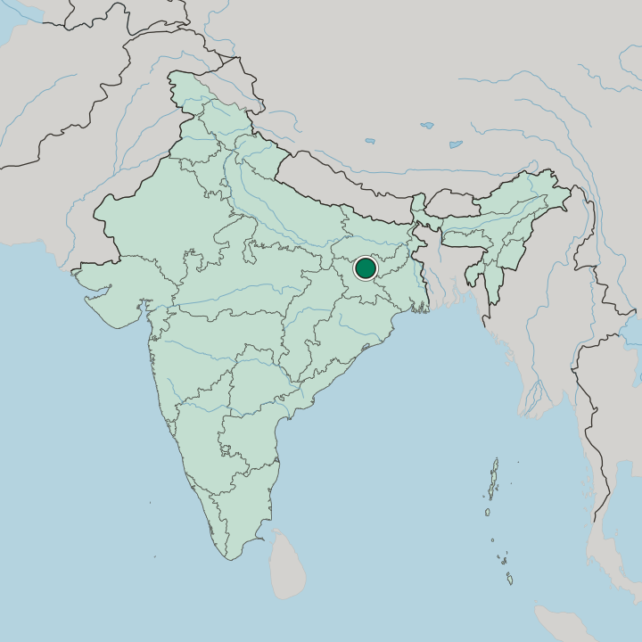 Map showing Hazāribāgh — In India