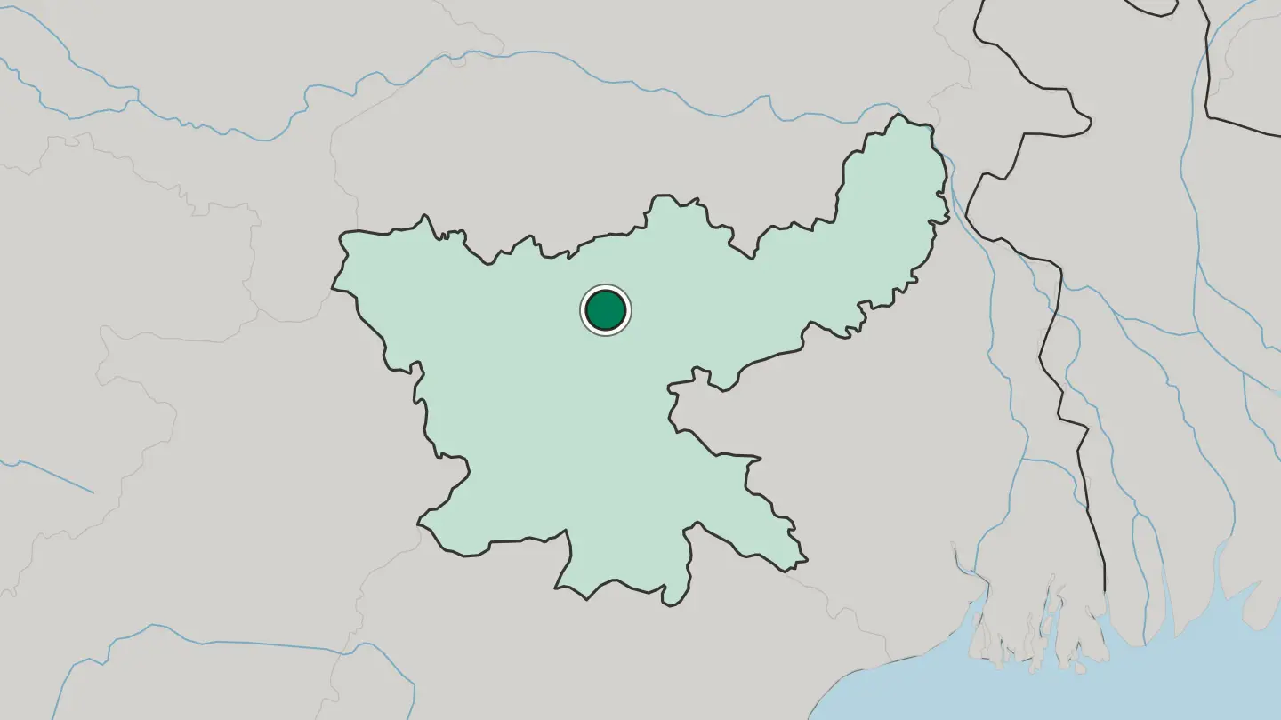 Map of Hazāribāgh in India