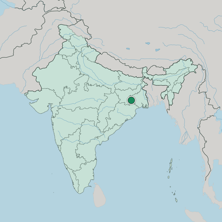 Map showing Jamshedpur — In India