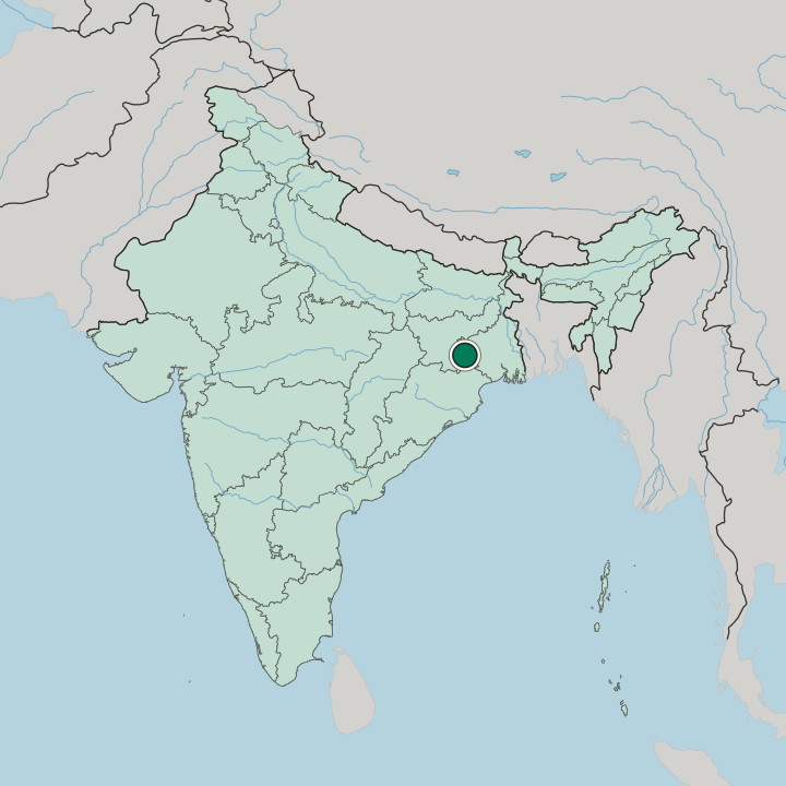 Map showing Jamshedpur — In India