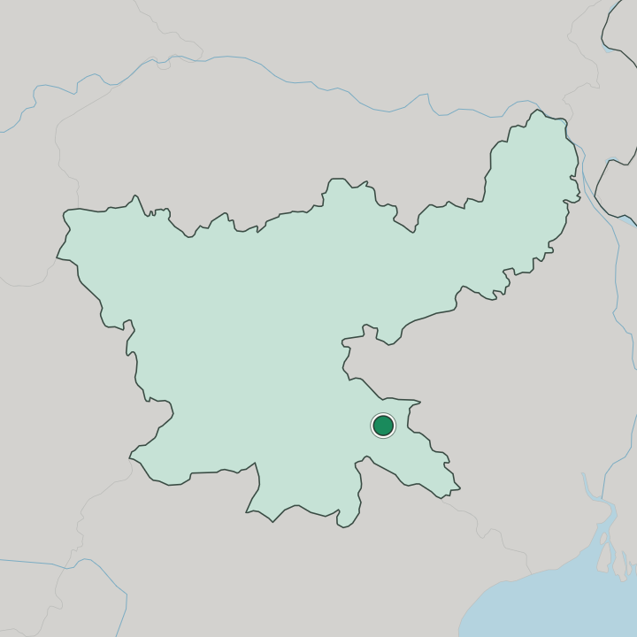 Map showing Jamshedpur — In State of Jhārkhand