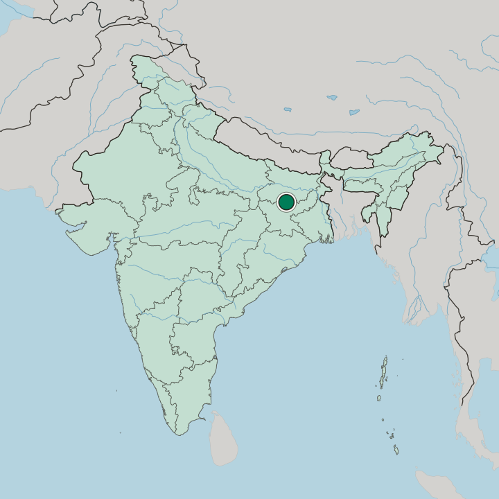 Map showing Jhumri Telaiya — In India