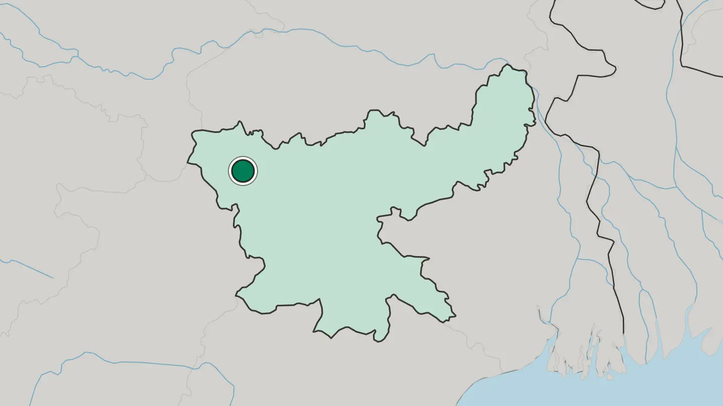 Map of Medininagar in India