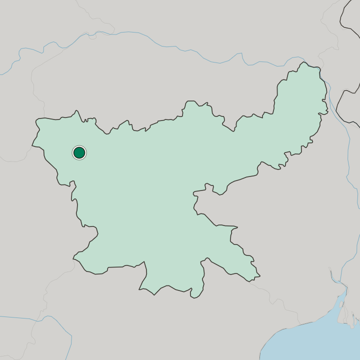 Map showing Medininagar — In State of Jhārkhand