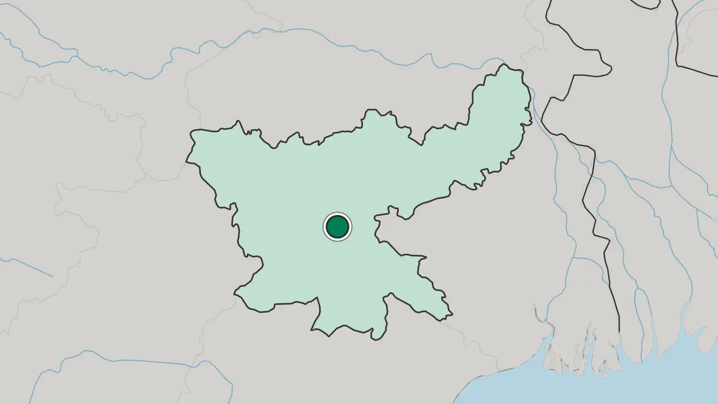 Map of Ranchi in India