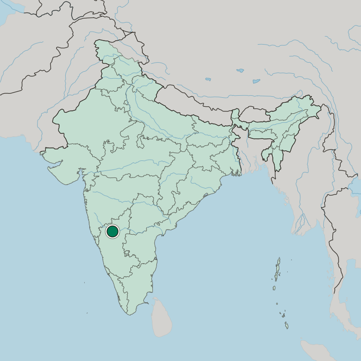 Map showing Bagalkot — In India