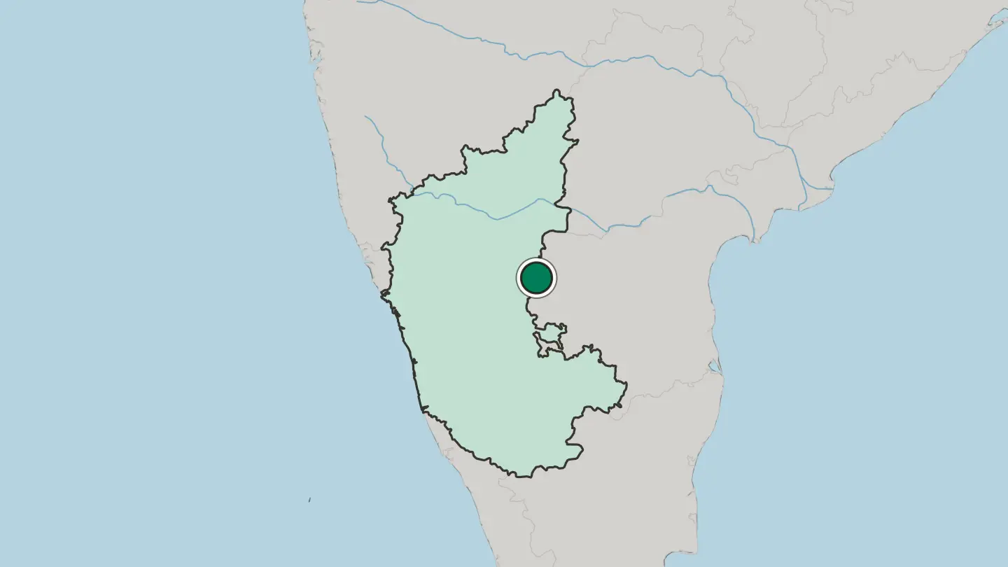 Map of Ballari in India