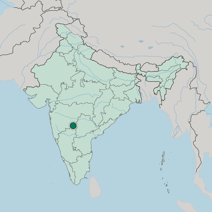 Map showing Basavakalyan — In India