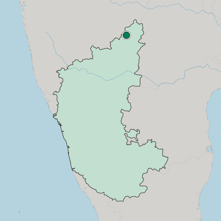 Map showing Basavakalyan — In State of Karnataka