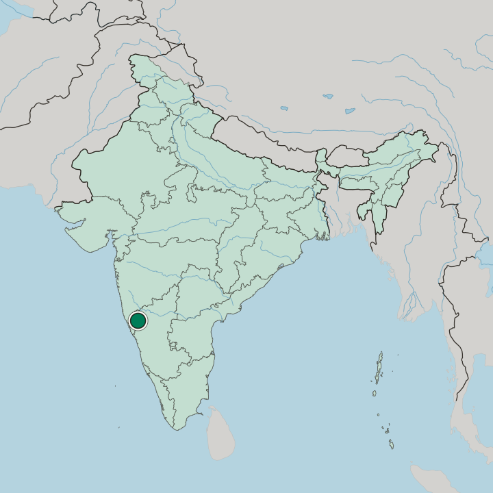 Map showing Belagavi — In India