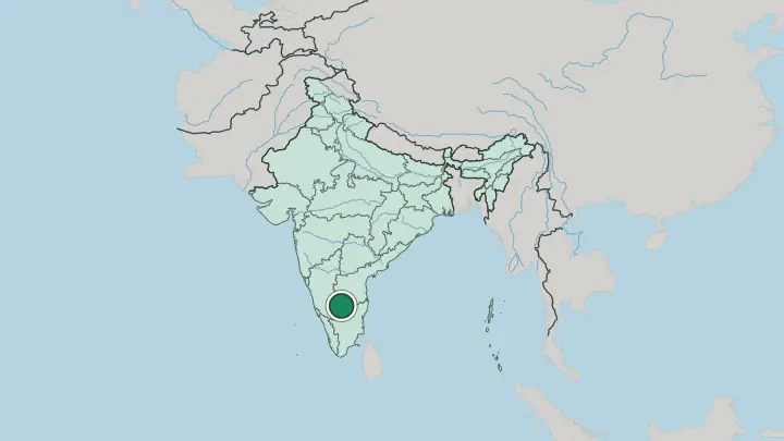 Map of Bengaluru in India