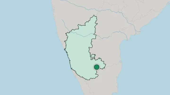 Map of Bengaluru in India