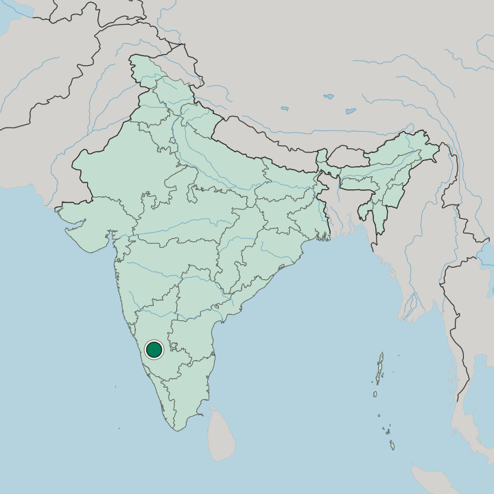 Map showing Bhadrāvati — In India