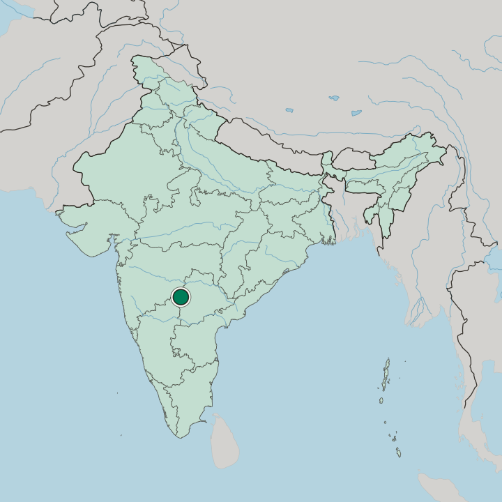 Map showing Bidar — In India