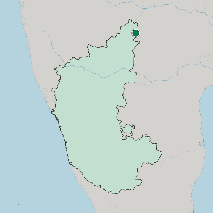 Map showing Bidar — In State of Karnataka