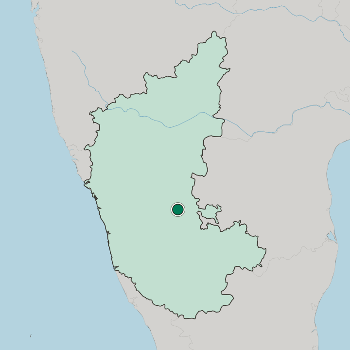 Map showing Chitradurga — In State of Karnataka
