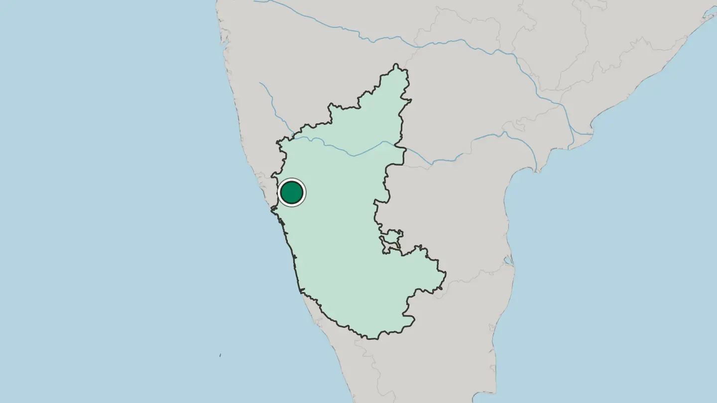 Map of Dandeli in India