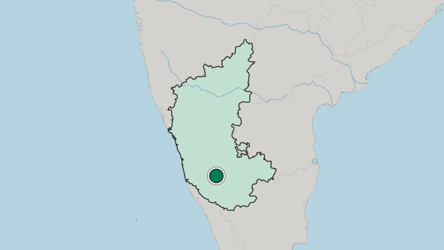 Map of Hassan in India