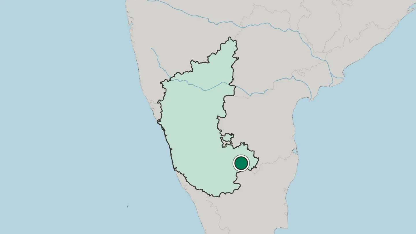 Map of Hoskote in India