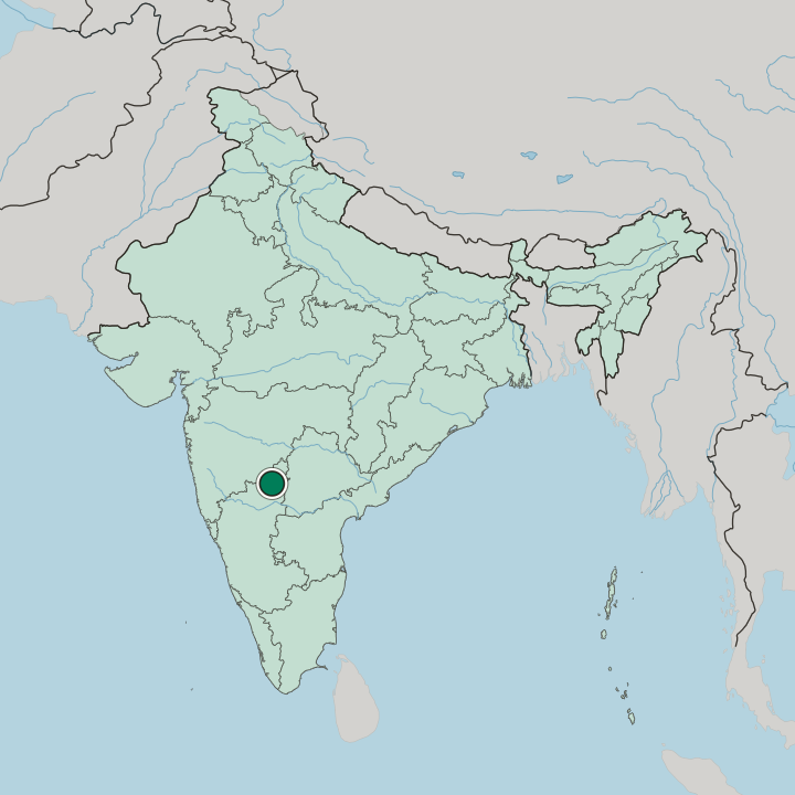Map showing Kalaburagi — In India