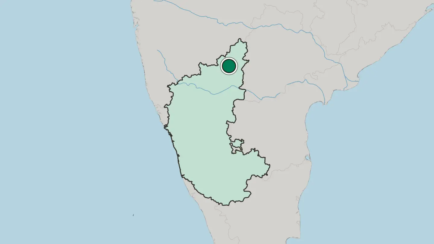 Map of Kalaburagi in India