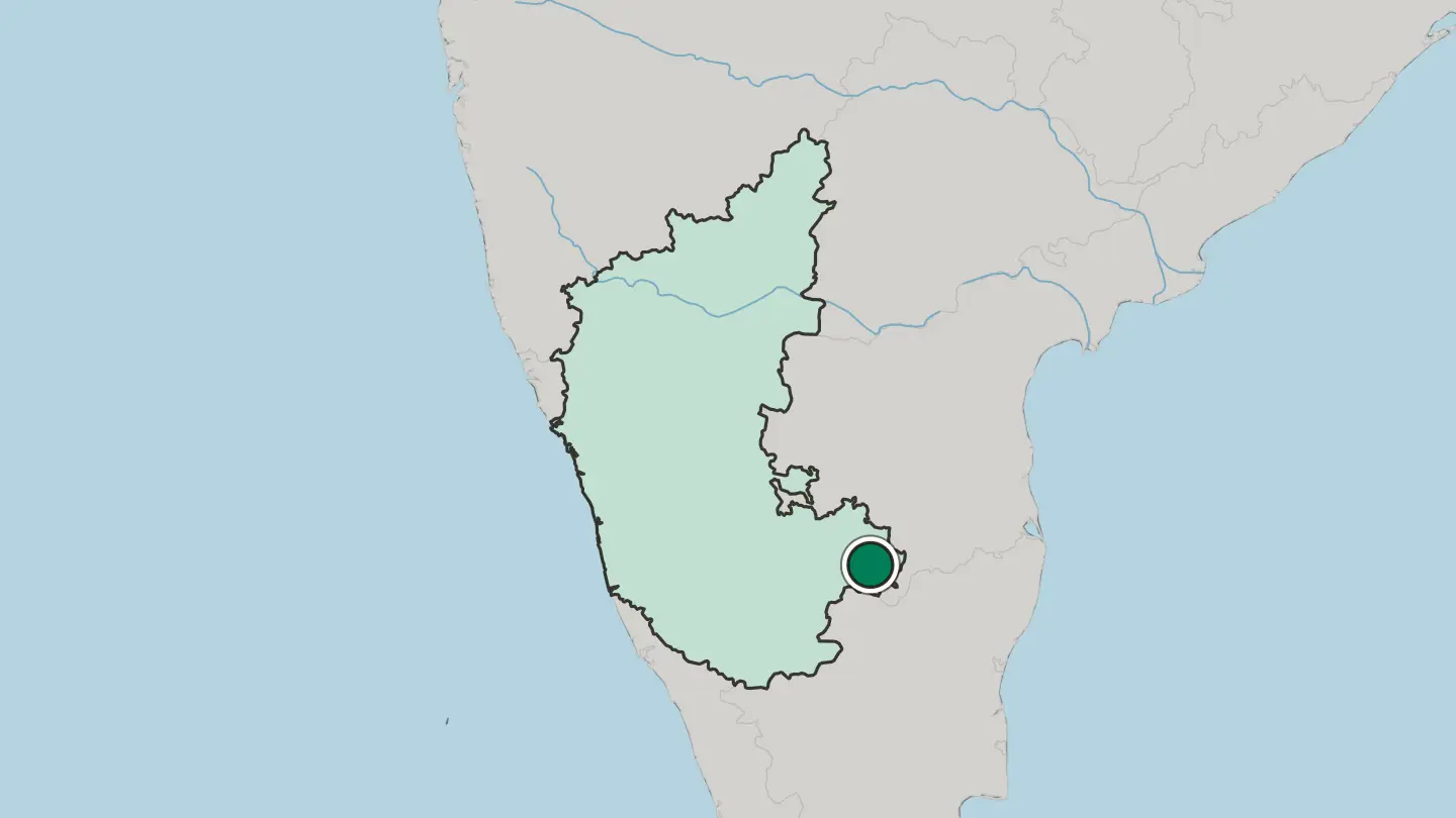Map of Kolār in India