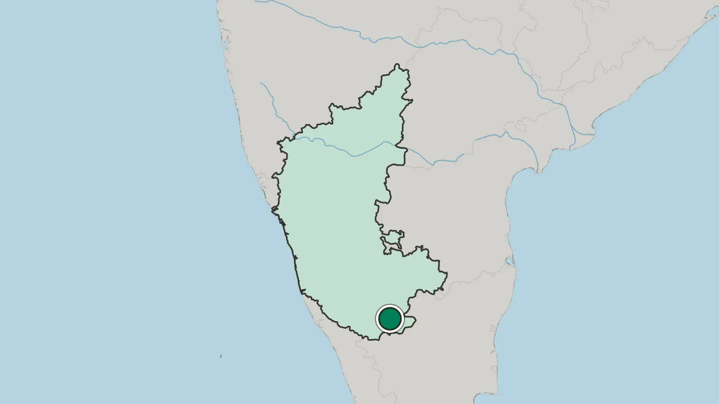 Map of Kollegāl in India