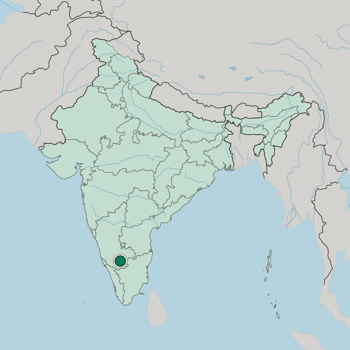 Map showing Mandya — In India