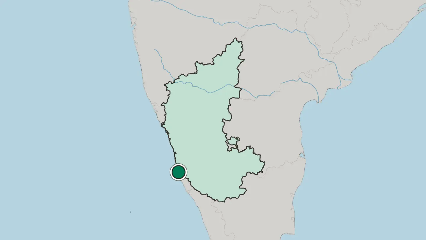 Map of Mangaluru in India