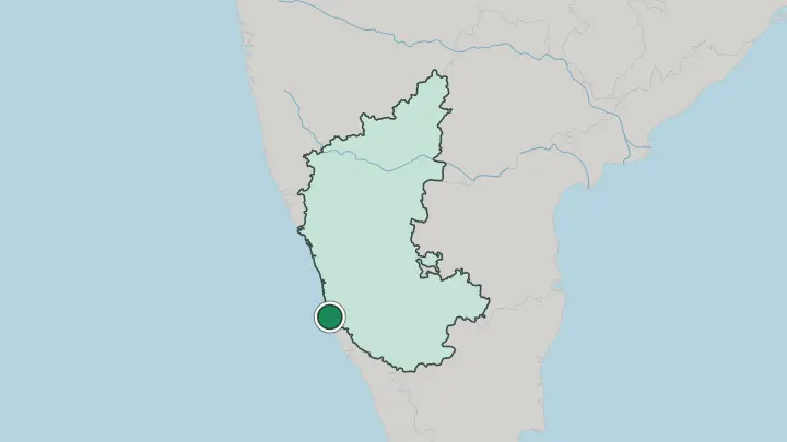 Map of Mangaluru in India