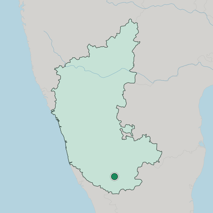 Map showing Mysuru — In State of Karnataka